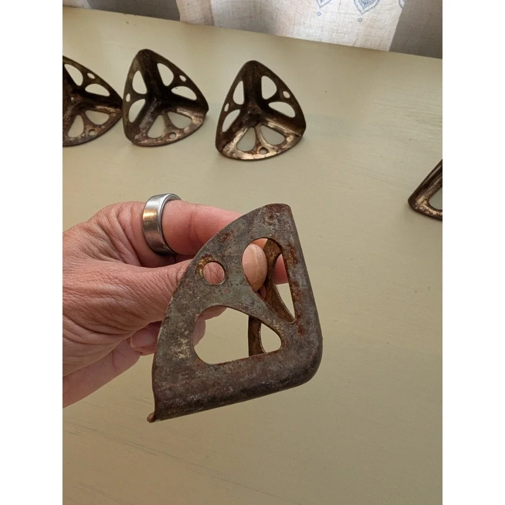 Lot 5 Vintage Metal Corner Reinforcements